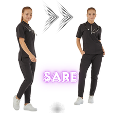 Kép betöltése a galériamegjelenítőbe: Wio Női Sare Szett - Fekete