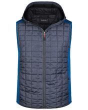 Kép betöltése a galériamegjelenítőbe: James&Nicholson Hbrid Kapucnis Mellény Kék1
