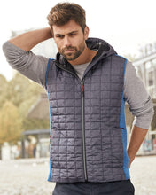 Kép betöltése a galériamegjelenítőbe: James&Nicholson Hbrid Kapucnis Mellény Kék2