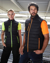 Kép betöltése a galériamegjelenítőbe: James&Nicholson Hibrid Mellény Fekete/Citrom