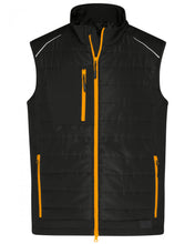 Kép betöltése a galériamegjelenítőbe: James&Nicholson Hibrid Mellény Fekete/Narancs