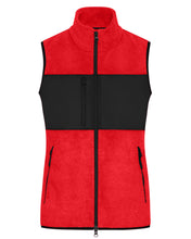Kép betöltése a galériamegjelenítőbe: James&Nicholson Hibrid Polár Unisex Mellény Piros