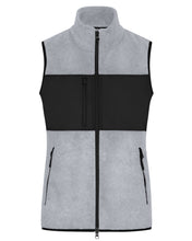 Kép betöltése a galériamegjelenítőbe: James&Nicholson Hibrid Polár Unisex Mellény VilágosSzürke