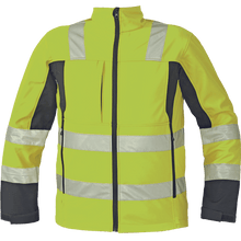 Kép betöltése a galériamegjelenítőbe: Cerva Malton HV Softshell Kabát/Dzseki Sárga