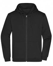 Kép betöltése a galériamegjelenítőbe: James&Nicholson Cipzáros Kapucnis Pulóver Fekete