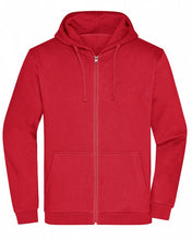 Kép betöltése a galériamegjelenítőbe: James&Nicholson Cipzáros Kapucnis Pulóver Piros