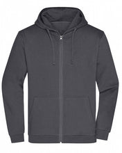 Kép betöltése a galériamegjelenítőbe: James&Nicholson Cipzáros Kapucnis Pulóver Szürke