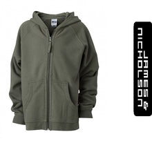 Kép betöltése a galériamegjelenítőbe: James & Nicholson Cipzáros pulóver OlivaZöld