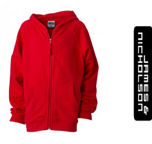 Kép betöltése a galériamegjelenítőbe: James & Nicholson Cipzáros pulóver Piros