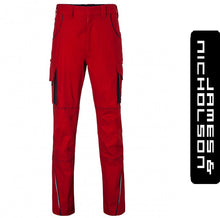 Kép betöltése a galériamegjelenítőbe: James & Nicholson Color Style Deréknadrág Piros