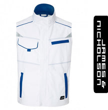 Kép betöltése a galériamegjelenítőbe: James & Nicholson Color Style Mellény Fehér/Kék