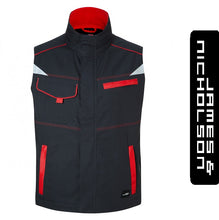 Kép betöltése a galériamegjelenítőbe: James & Nicholson Color Style Mellény Szürke/Piros