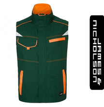 Kép betöltése a galériamegjelenítőbe: James & Nicholson Color Style Mellény Zöld/Narancs