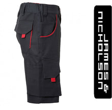 Kép betöltése a galériamegjelenítőbe: James&Nicholson Color Style Rövidnadrág Szürke/Piros2