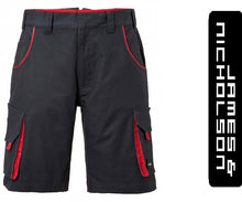 Kép betöltése a galériamegjelenítőbe: James&Nicholson Color Style Rövidnadrág Szürke/Piros