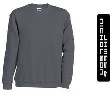 Kép betöltése a galériamegjelenítőbe: James & Nicholson Kereknyakú Pulóver SötétSzürke