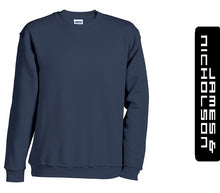 Kép betöltése a galériamegjelenítőbe: James & Nicholson Kereknyakú Pulóver SötétKék