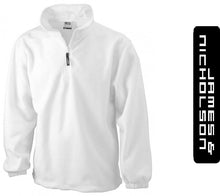 Kép betöltése a galériamegjelenítőbe: James & Nicholson Polár Pulóver Cipzáras Nyakkal Fehér