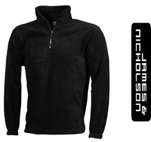 Kép betöltése a galériamegjelenítőbe: James & Nicholson Polár Pulóver Cipzáras Nyakkal Fekete