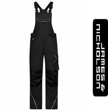 Kép betöltése a galériamegjelenítőbe: James & Nicholson Solid Style Kantárosnadrág Fekete