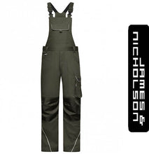 Kép betöltése a galériamegjelenítőbe: James & Nicholson Solid Style Kantárosnadrág OlajZöld