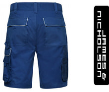 Kép betöltése a galériamegjelenítőbe: James & Nicholson Solid Style Rövidnadrág KirályKék3
