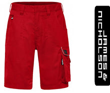 Kép betöltése a galériamegjelenítőbe: James & Nicholson Solid Style Rövidnadrág Piros