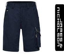 Kép betöltése a galériamegjelenítőbe: James & Nicholson Solid Style Rövidnadrág SötétKék