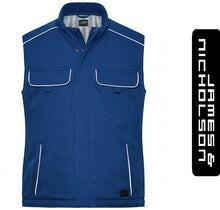 Kép betöltése a galériamegjelenítőbe: James&Nicholson Solid Style Vastag Mellény KirályKék