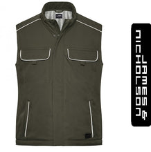 Kép betöltése a galériamegjelenítőbe: James&Nicholson Solid Style Vastag Mellény OlajZöld