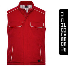 Kép betöltése a galériamegjelenítőbe: James&Nicholson Solid Style Vastag Mellény Piros