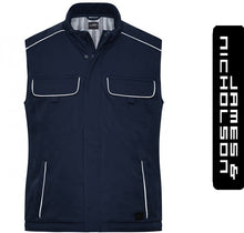 Kép betöltése a galériamegjelenítőbe: James&Nicholson Solid Style Vastag Mellény SötétKék1