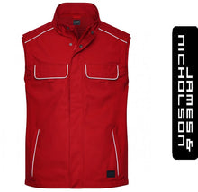 Kép betöltése a galériamegjelenítőbe: James & Nicholson Solid Style mellény Piros
