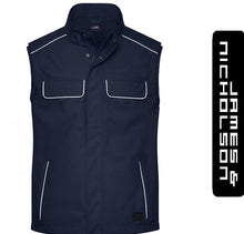 Kép betöltése a galériamegjelenítőbe: James & Nicholson Solid Style mellény SötétKék