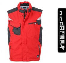 Kép betöltése a galériamegjelenítőbe: James&Nicholson Strong Style Vastag Mellény Piros