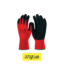 Kép betöltése a galériamegjelenítőbe: MÁRTOTT fekete latex piros textil kézháttal