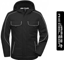 Kép betöltése a galériamegjelenítőbe: James &amp; Nicholson Solid Style Kabát/Télikabát Fekete
