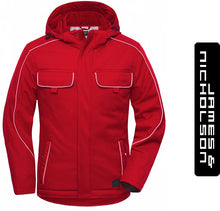 Kép betöltése a galériamegjelenítőbe: James &amp; Nicholson Solid Style Kabát/Télikabát Piros
