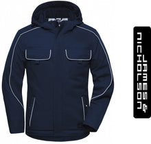 Kép betöltése a galériamegjelenítőbe: James &amp; Nicholson Solid Style Kabát/Télikabát SötétKék
