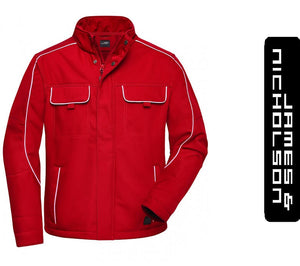 James & Nicholson Solid Style Munkás Kabát/Dzseki Piros
