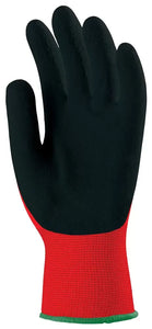 MÁRTOTT fekete latex piros textil kézháttal